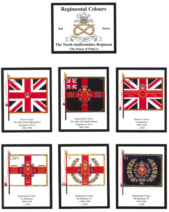 The North Staffordshire Regiment (The Prince of Wales's) 2nd Series- 'Regimental Colours' Trade Card Set by David Hunter